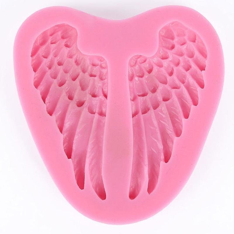 Sweet Fairy Angel Wings Fondant Mold Silicone Bread Mold Sugar Cake Embossing Process Silicone Baking Mold Wholesale