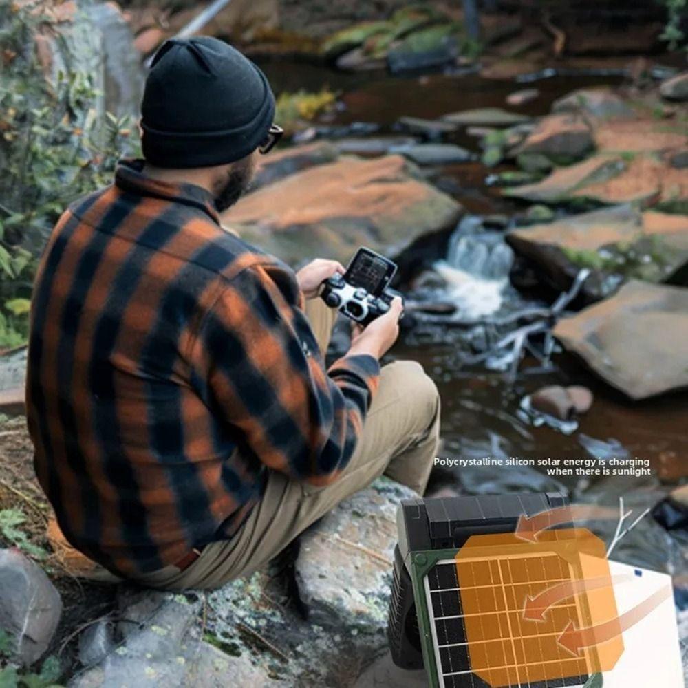 90-Degree Folding Outdoor Solar Fan 4 Speeds Wind Folding Ventilador Portable Tent Fan Tent Use