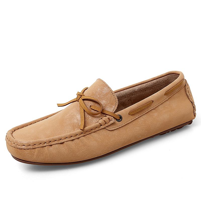 Man Shoe 2024 Leisure Walk Loafers Shoes Men Classic Brand High Quality Leather Comfy Drive Boat Shoes Comfortable Handmade Soft