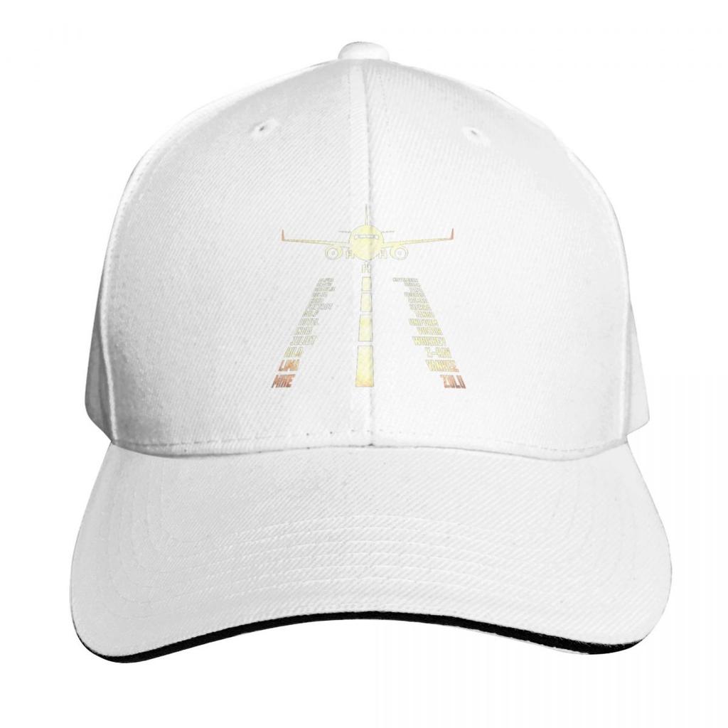 Airplane Airstrip Phonetic Alphabet Cap Fashion Casual Baseball Caps Adjustable Hat Hip Hop Summer Unisex Baseball Hats