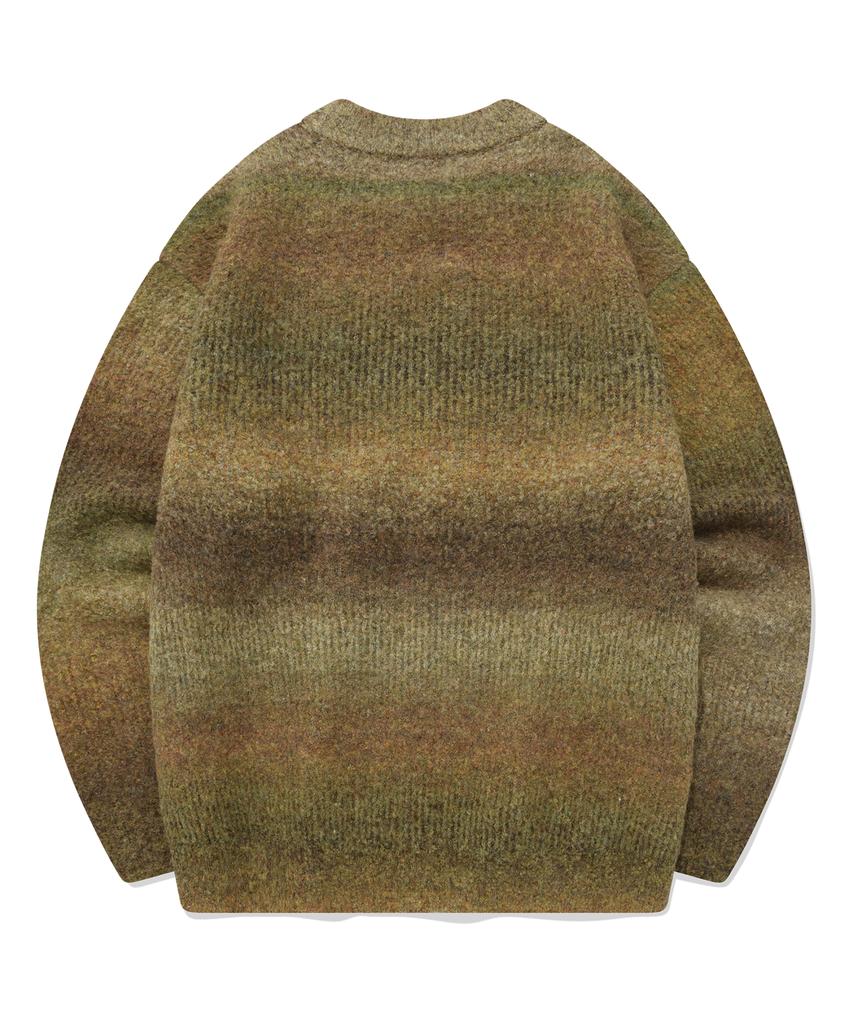 COVERNAT Gradient Crew Neck Knit Khaki