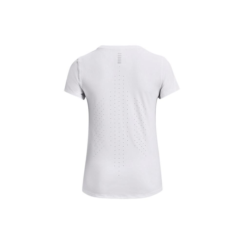 Under Armour Iso-Chill Series Solid Color Running Sports Tight Short Sleeve T-Shirt Women Tops White 1376819-100