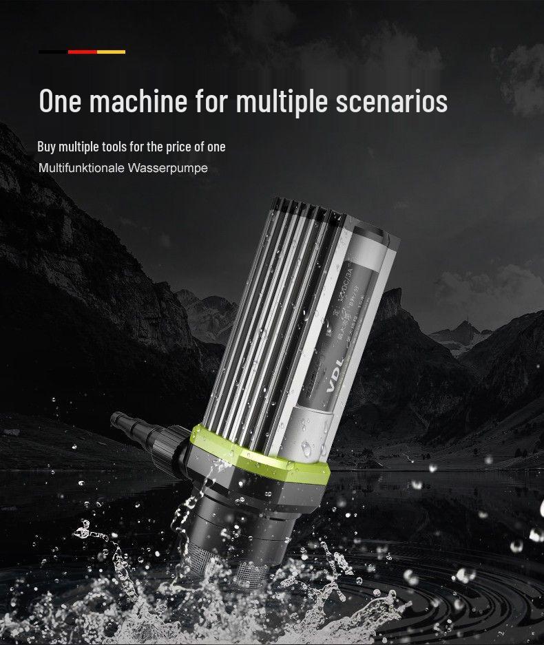 12V Mini-Wasserpumpe: 15m Förderhöhe, Tauchfähig, Selbstansaugend 220V für Schlitz-/Schneidemaschinen