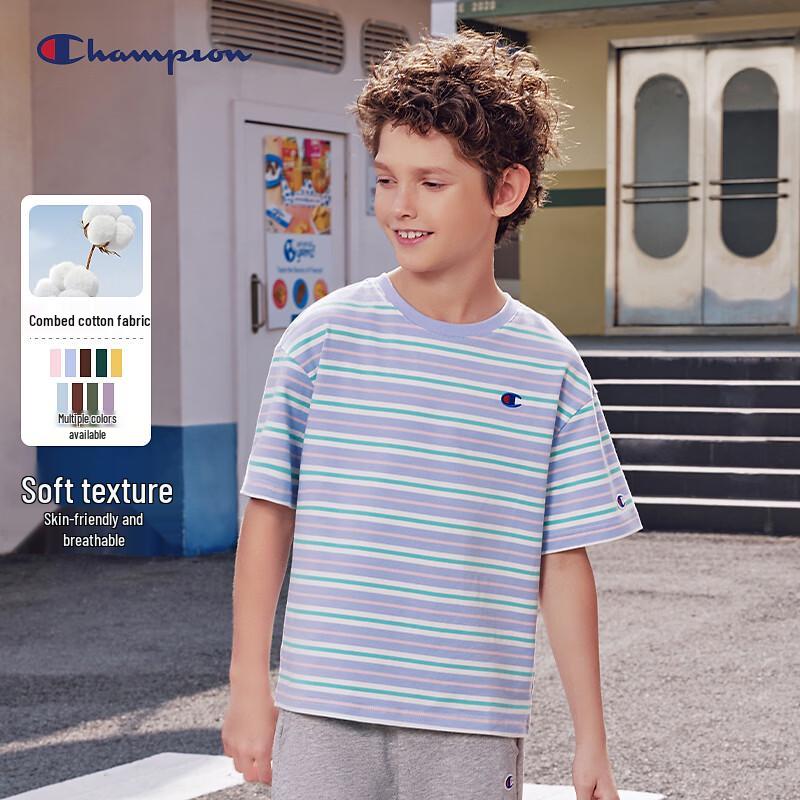 Champion Kids' Embroidered Stripe Short-Sleeve T-Shirt