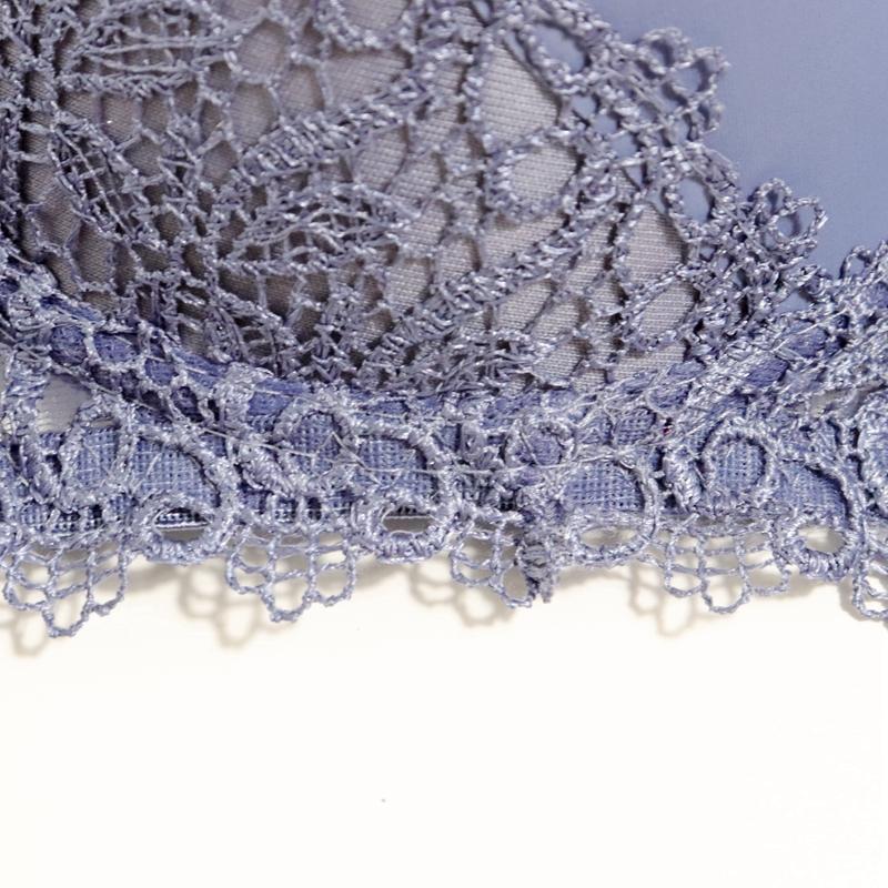 Damen Übergröße Dünner Geformter Cup Push-Up BH Sexy Schleife Spitze Büstenhalter Bequem mit Bügel-BHs-16006