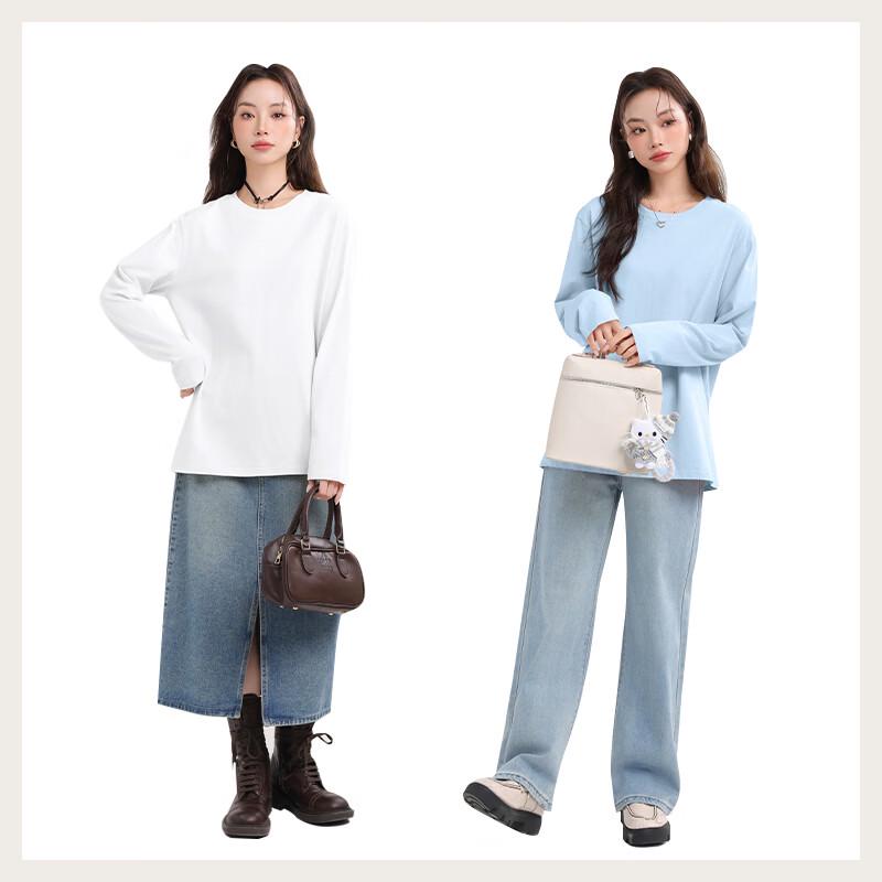 MJ STYLE Women's Cotton Graphic Long Sleeve T-Shirt