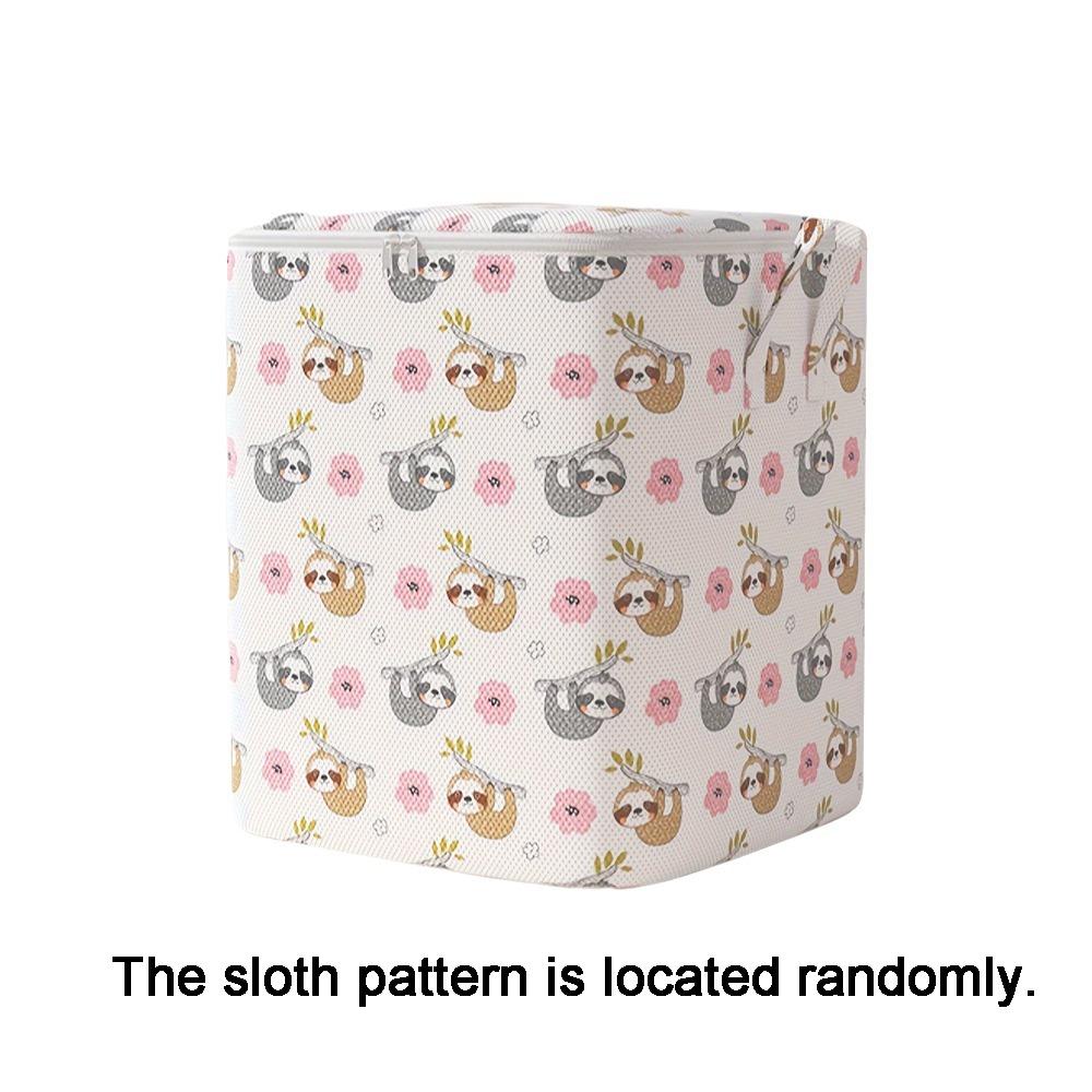 Large Capacity Luggage Moving Bag Non-woven Fabric Clothes Packing Box  Blanket M-Sloth Pattern