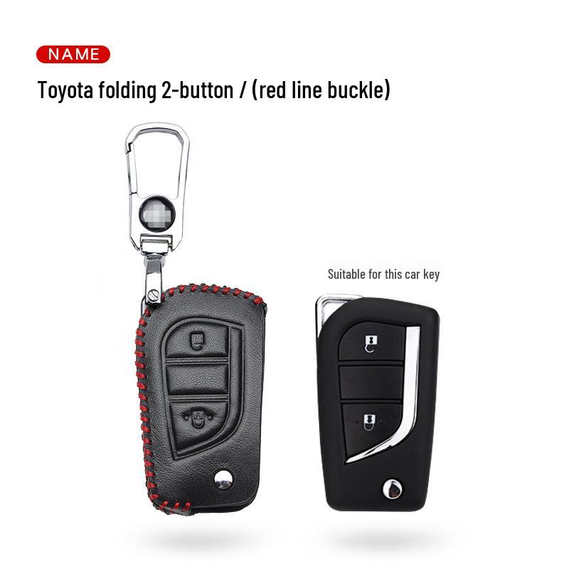 Toyota Genuine Leather Key Case Cover for RAV4, Camry, Corolla, Highlander