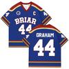 Off Campus Briar University Hockey Jersey Summer V-neck Short Sleeve Tees Graham 44 Graphic T-shirt Unisex Oversized Sportswear