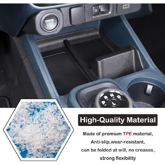 Car Center Console Organizer Compatible with Ford Maverick 2022-2024 Central Control Groove Shock Pad Organizer Tray Storage Insert Tray Gear Shift