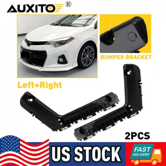 Bumper Bracket For 2014-2016 Toyota Corolla Front Driver Passenger Side 2pcs