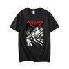 2026 New Arrival Berserk Anime Guts Print Black Cotton Short Sleeve Tshirt Adults Kids Casual Fans Tee Tops