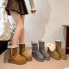 Retro Niche Design Sense Thick Sole Heightening Velvet Warm Snow Boots Women's Autumn and Winter Versatile Cotton Shoes Tide