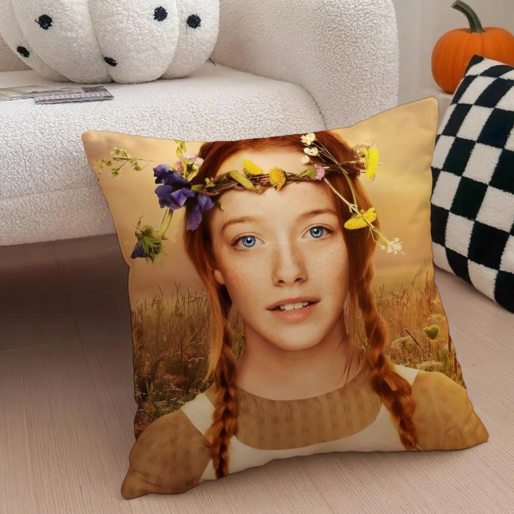 O-Of Green Gables Cushion Cover Throw Pillow Cover Hidden Button Durable Polyester Chair Cushion
