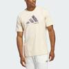adidas Court Therapy Graphic Tee With American Retro Print Men Tops Beige IN6361