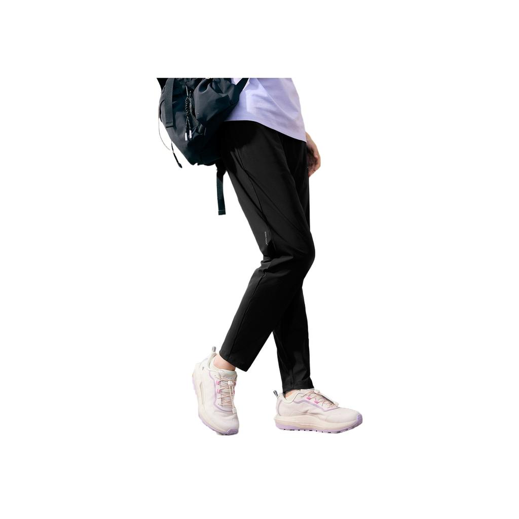 FILA Fitness Soft Fashion Skin-Friendly Classic Straight Leg High Elastic Mid-Rise Knitted Sports Pants Women bottoms Deep-Black A11W521603B-BK