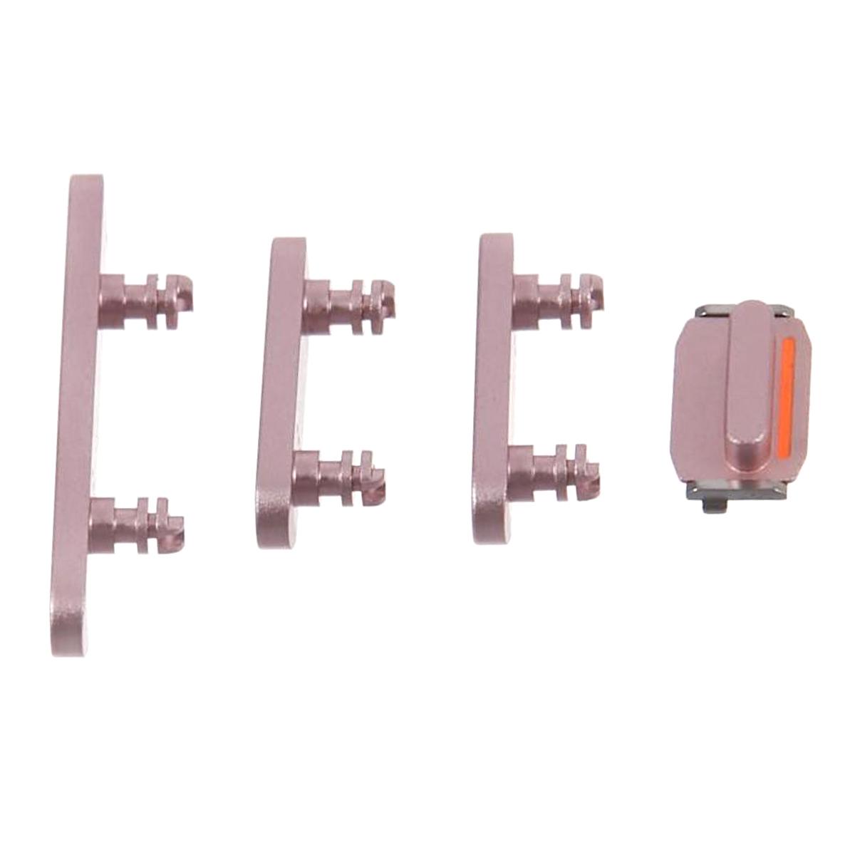 

For iPhone 15 Side Buttons Set (Mute+Power+Volume Buttons) (without Logo) Pink