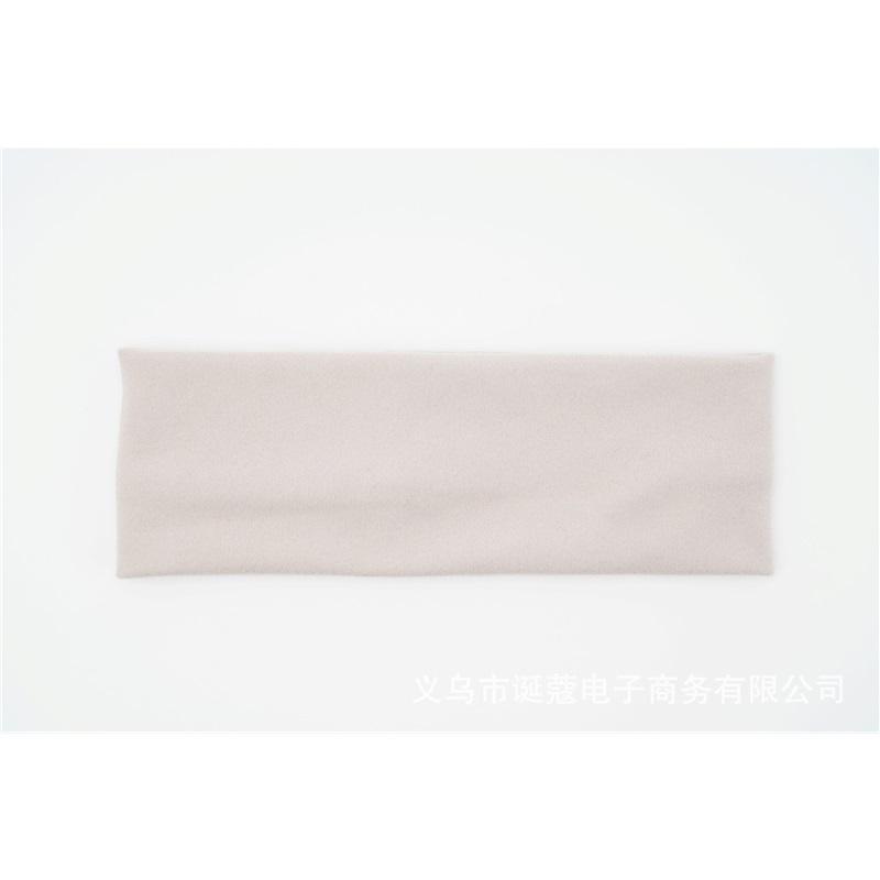 Wave point versatile wide edge elastic knitted fabric headband for women бежевый