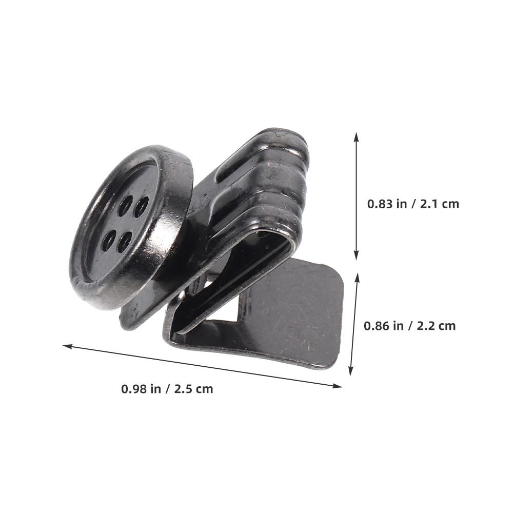 

4Pcs Movable No Sew Metal Suspenders Buttons for Jeans Trousers Overalls Brace Clips Pants Adjuster Buckle Button Ends Craft чёрный