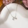 Lively Bicycle S925 Sterling Silver Necklace: Exquisite, Cute, Light Luxury with Bling Zircon Clavicle Chain for Women