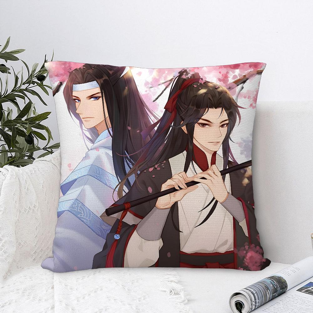 M-Mo Dao Zu Shi Anime Pillow Case Sofa Decorative Home Double-sided Print Plush Square Throw Pillow Covers Cushion Decor Cover