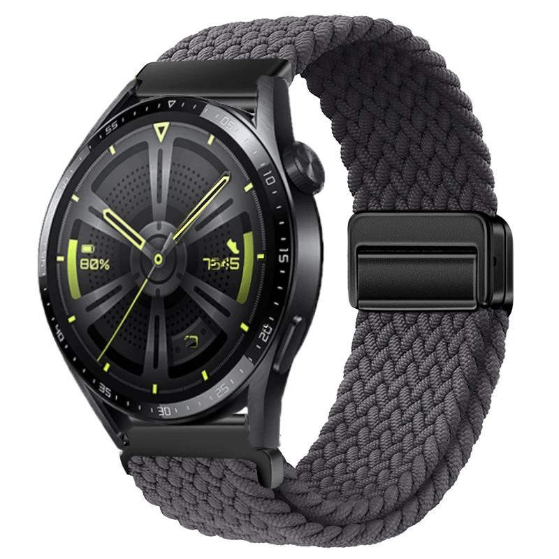 22mm 20mm Nylon Braided Strap For Huawei Watch 4/3/GT4-3 Samsung Watch 6/5/4/3 Fabric Bracelet Wristband Amazfit GTR 4/GTS4 Belt