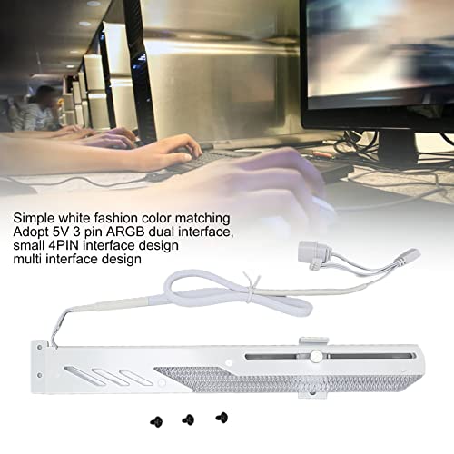 GPU Holder Brace Graphics Card Bracket, GT8 Dragon Scale GPU Support Video Card Holder Bracket for Most Graphics Cards, 5V 3-Pin ARGB, Small 4-Pin
