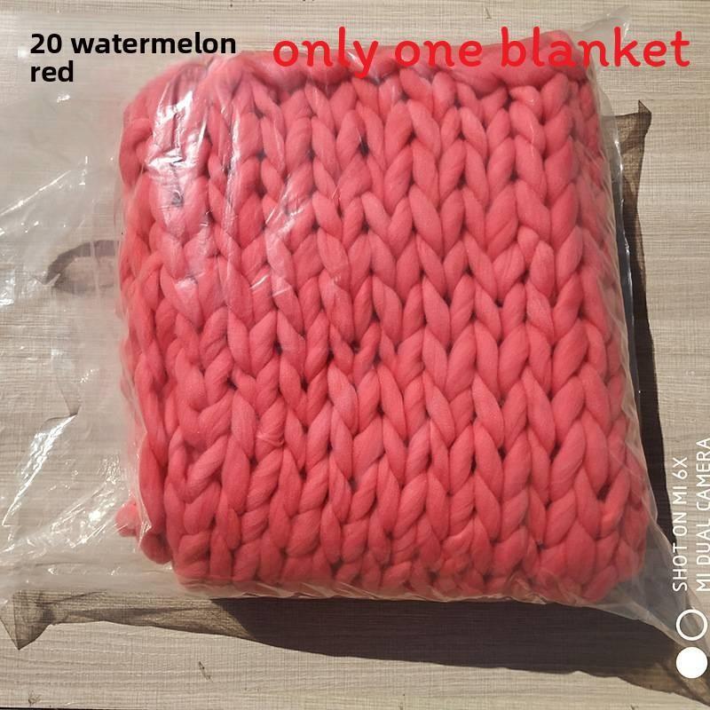 Bearaby Weaving Ultra Coarse Blanket With Solid Color Design For Household Daily