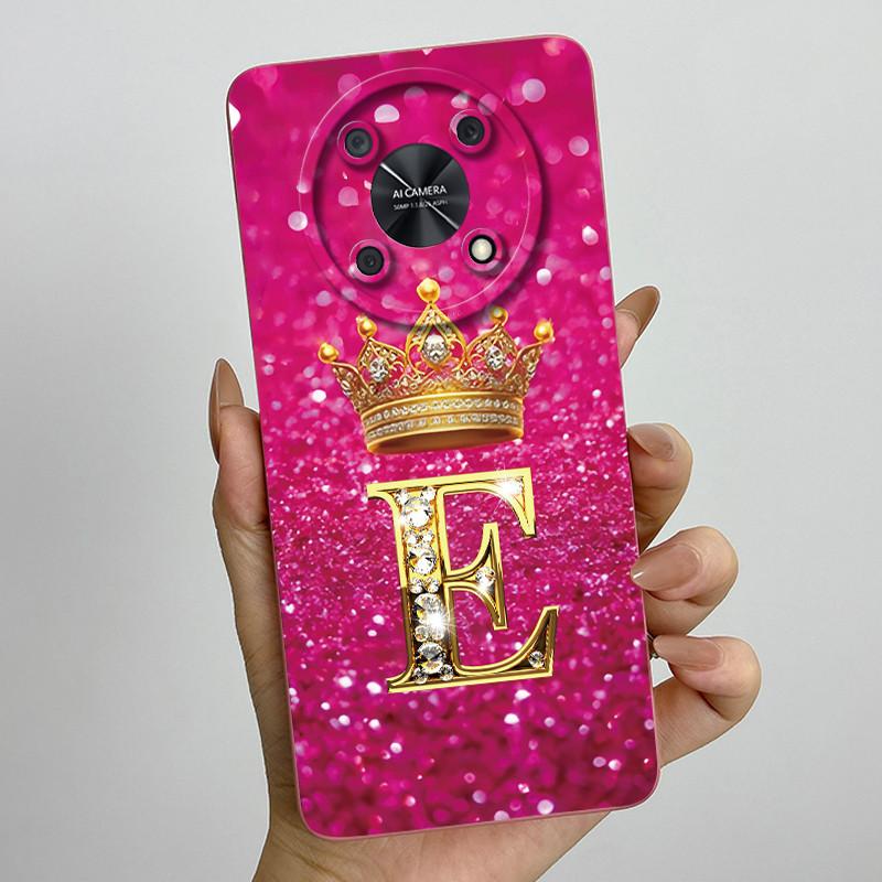 For Huawei Nova Y90 (CTR-LX2) / Nova Y91 (STG-LX1) Fashion Initial Letter Couple Phone Case Soft Silicone TPU Protective Casing