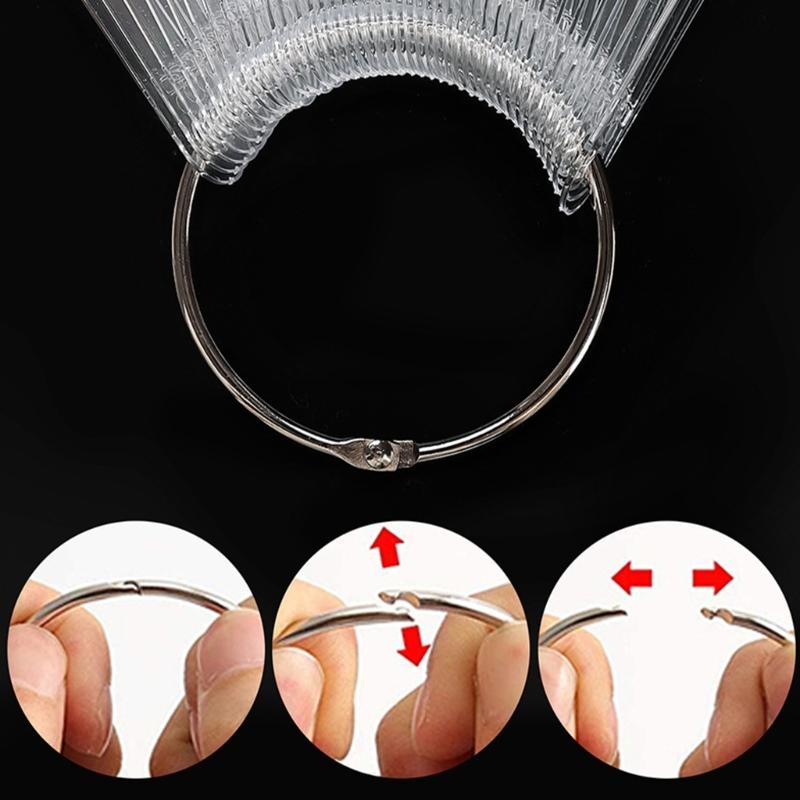 50 Pcs Fan Style Clear Nail Swatches Sticks Nail Art Accessories for Gel Polish Display and Easy Color Comparison