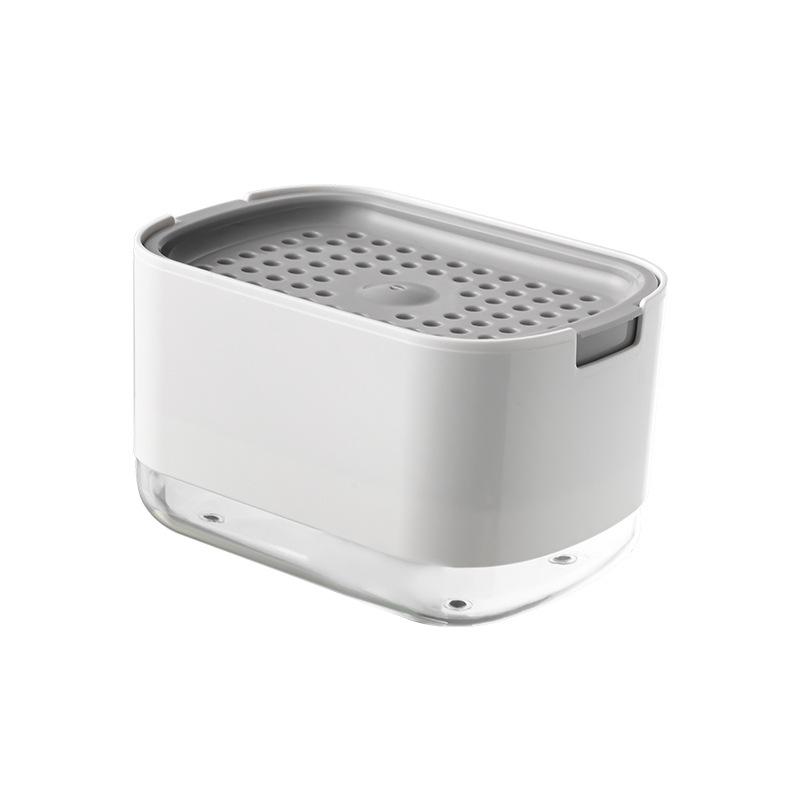 

Japanese Soap Dispenser with Sponge - Kitchen Press-Type Foaming Dishwashing Pot 14.45*9.95*8.6 cm