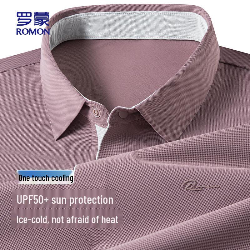 ROMON Men s Ice Silk Sun Protection Polo Shirt XL