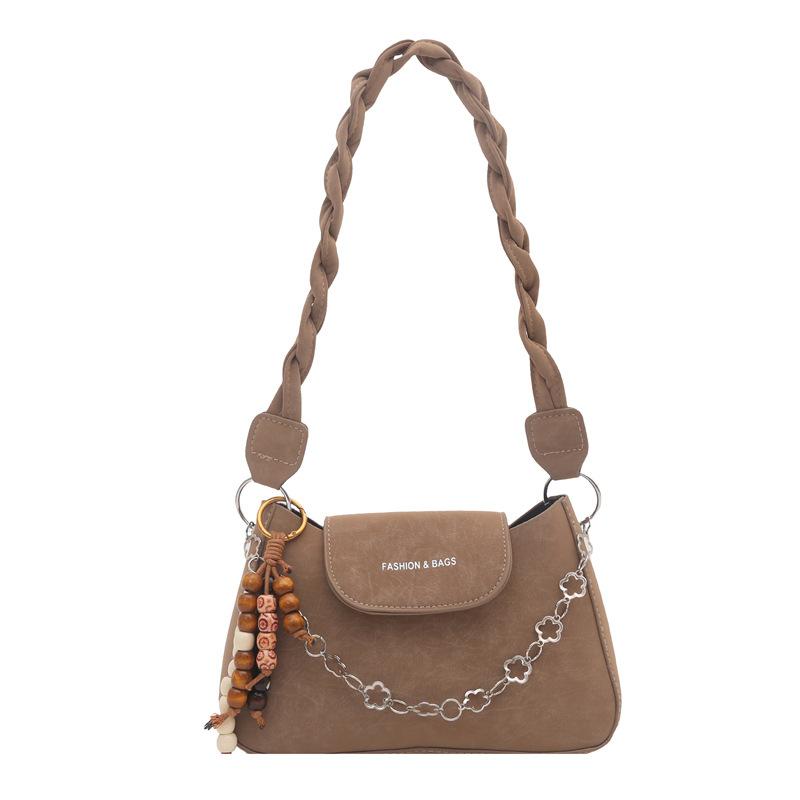 

Foreign style simple crossbody matte texture chain single shoulder simple fashion texture small square bag woman without pendant хаки