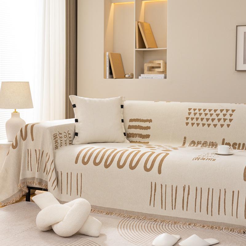 Sofa Cover Anti-Scratching Cover Cloth Full Covered Sofa Cover Sofa Towel Cloth Full Wrapping Blanket Simple Ins Style Summer Summer