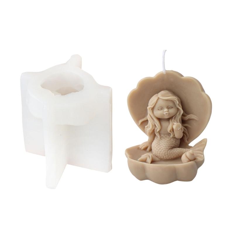 Mermaids Silicone Mould Beautiful Woman Soap Resin Plaster Mold Cake Molds