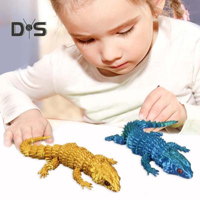 3D Lizard Simulation Model Action Toy Desktop Decor Realistic Looking Vibrant Color Animal Theme Lizard Fidget Toy Photography Prop