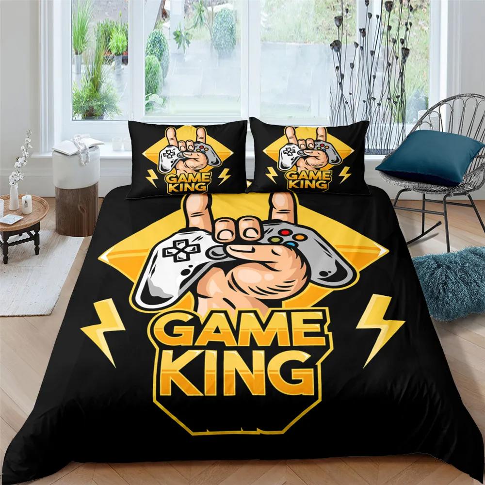 Copripiumino Fashion Gamer 2/3 Pezzi Set Biancheria da Letto Misura King Queen Singolo Bambini Ragazzi Ragazze Gioco Morbido 2/3 pezzi Copripiumino in Poliestere