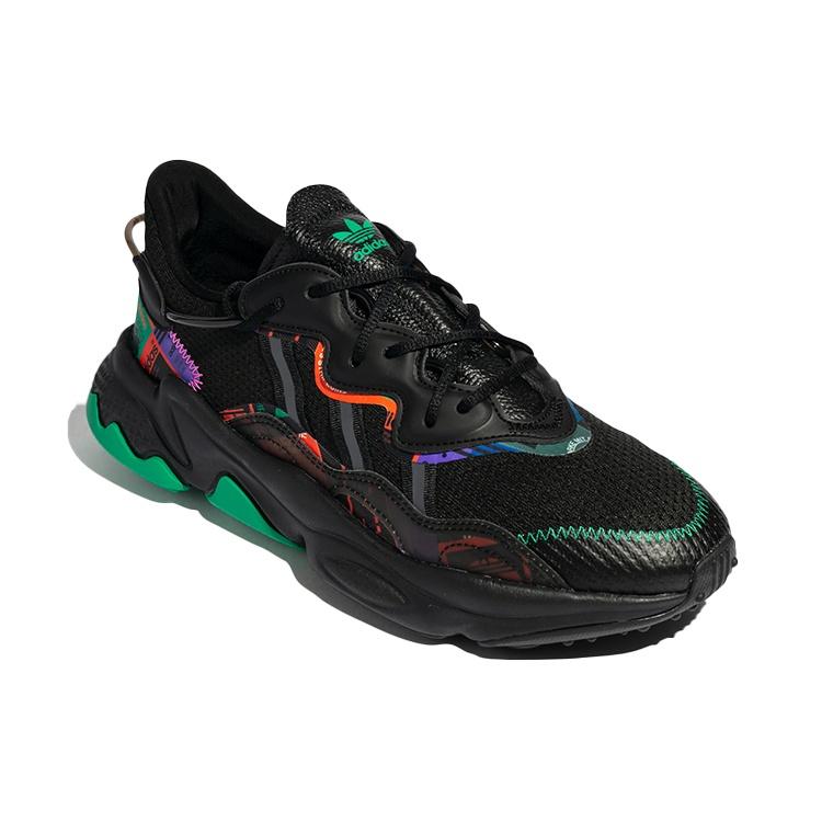adidas Originals Ozweego Casual Shoes 'Black Green Multi-Color' Men's GX2715
