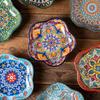 Ceramiczne Talerze Warzywa Owoce Sałatka Ładny Talerz Talerze Śniadaniowe Wykwintny Talerz z Kwiatem Śliwy Talerz Obiadowy Zachodni Talerz na Makaron