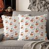 Fall Themed Throw Pillow Cases Plush Pumpkin Cushion Cover, Halloween 18 X Unique Home Accessories Inches Maple Leaf Case for Sofa Couch Cozy