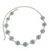 Ethnic Style Imitation Turquoise Flower Plate Waist Chain Waist Chain Retro Metal Lace Body Chain Female