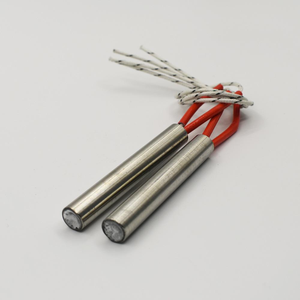 220V 8mm Dia. Stainless Steel Cartridge Heating Resistance Element 50-200mm Tube Length 100-300W Tube Heater for Molding 5pcs