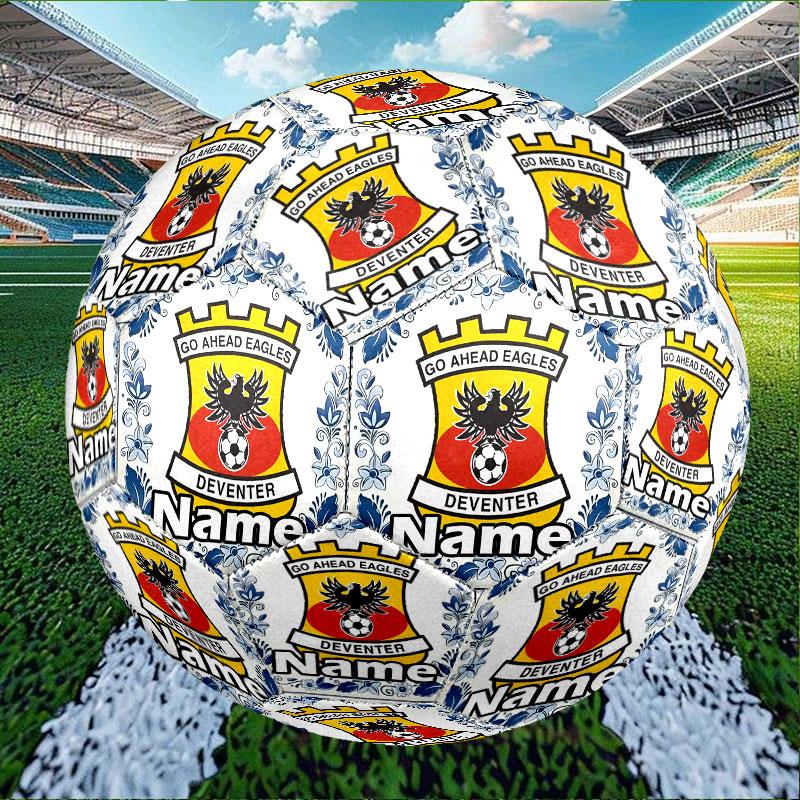 Custom Name Personalized Go Ahead Eagles Print Size 5 Soccer Ball Training & Match Football, for Team, Kicking, Gift for Football Enthusiasts