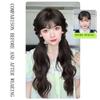 2PC Synthetic Rubber Band Ponytail Sweet Woman Black Slightly Curly Ponytail Extension Long Heat-resistant Wig   hair pieces
