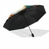 Soccer Player Celebration Automatic Umbrella Sturdy 8-Rib Shaft Sturdy Construction All-Season Use Vibrant Pattern Umbrella