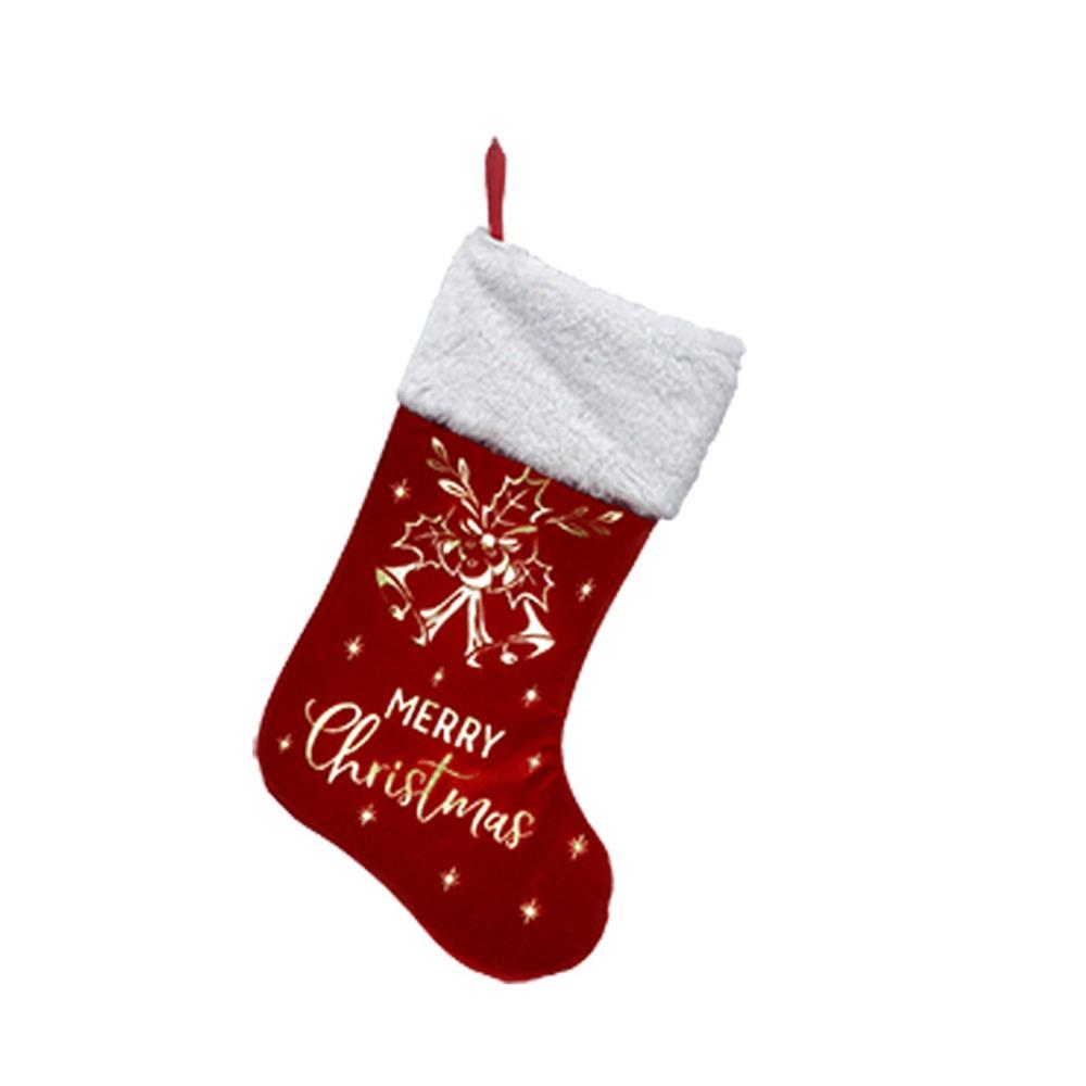 Hangings Stamping Christmas Stocking Personalized Unique Christmas Tree Candy Bags Large Capacity Portable Gift Bags other