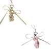 Charm Rabbits Hanging Ornament Sturdy Keychain Pendant Elegant Key Holder for Women and Teens Daily Use Casual Wear