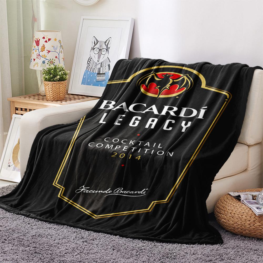 1 Stück Bacardi-Print Flanelldecke, Hohe Qualität, Bequem für alle Jahreszeiten, Heimdekoration, Wärme und Komfort, Perfekt für Weihnachtsgeschenke