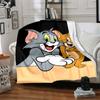 1pc Tom Jerry Flannel Throw Blanket Lightweight Soft Warm All Season Blanket for Sofa, Bed, Travel,L1028131