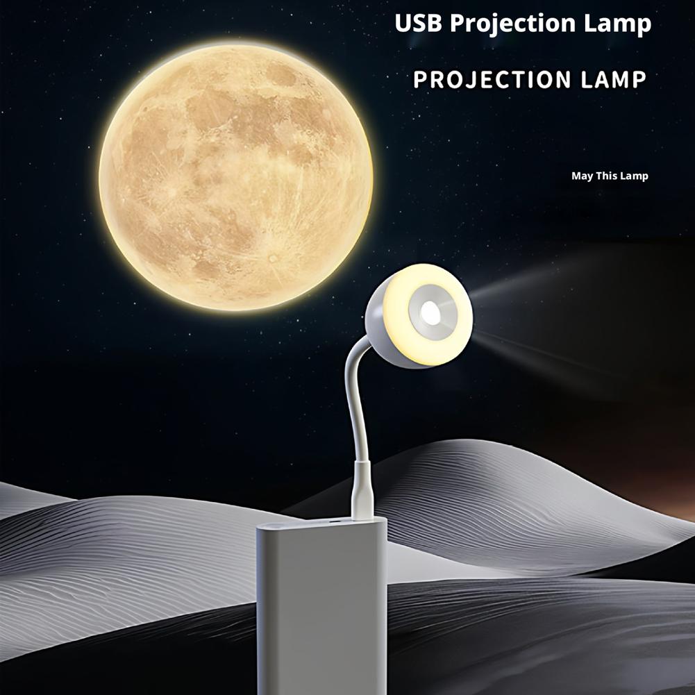 

2-in-1 Star Moon Projector Night Light Remote Control 3 Modes Ambient Lighting USB Powered With Remote For Bedroom Atmosphere білий